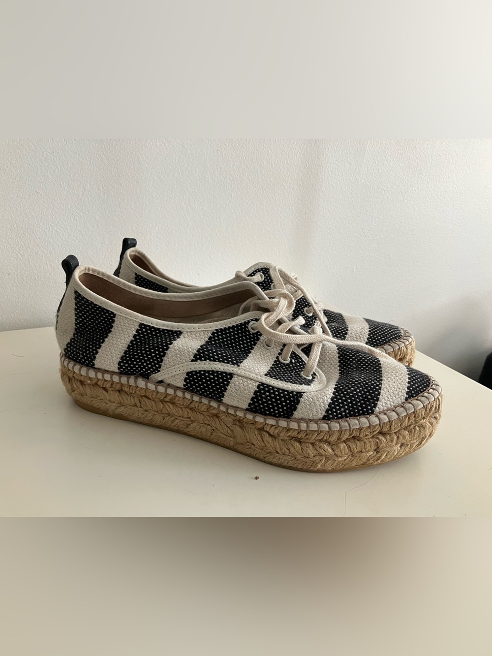 Gaimo Espadrille- Striped Canvas Platform Sneakers
